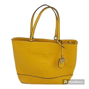 Guess Yellow Tote Shoulder Bag Purse